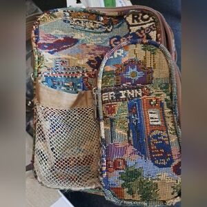 Route 66 Colorful Tapestry Cross Body Purse